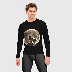 Рашгард мужской Волк и Полнолуние, цвет: 3D-принт — фото 2