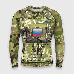 Рашгард мужской Бронежилет с боекомплектом, цвет: 3D-принт