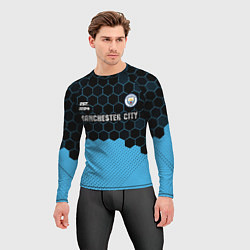 Рашгард мужской MANCHESTER CITY Manchester City Соты, цвет: 3D-принт — фото 2