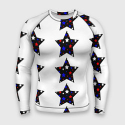 Мужской рашгард Звёзды в цветах флага России