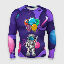 Рашгард мужской Космонавт с шариками, цвет: 3D-принт