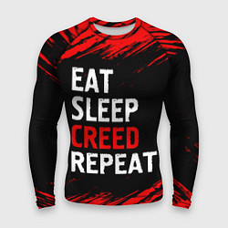 Рашгард мужской Eat Sleep Creed Repeat - Краски, цвет: 3D-принт