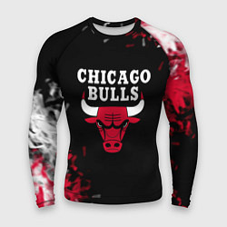 Рашгард мужской Чикаго Буллз Chicago Bulls Огонь, цвет: 3D-принт