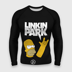 Рашгард мужской LINKIN PARK ГОМЕР СИМПСОН, SIMPSONS, цвет: 3D-принт