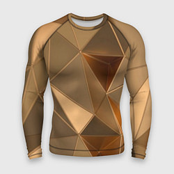 Рашгард мужской Золотые 3D треугольники, цвет: 3D-принт