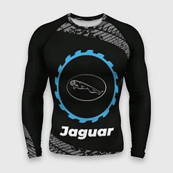 Рашгард мужской Jaguar в стиле Top Gear со следами шин на фоне, цвет: 3D-принт