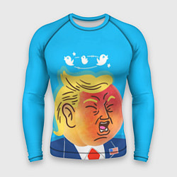 Рашгард мужской Дональд Трамп и Твиттер, цвет: 3D-принт