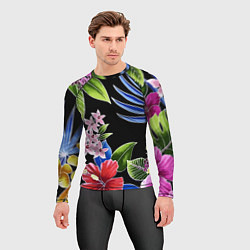 Рашгард мужской Floral vanguard composition Летняя ночь Fashion tr, цвет: 3D-принт — фото 2