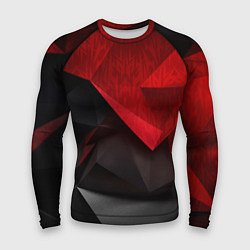 Мужской рашгард Красно-черный фон абстракция