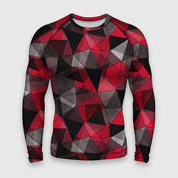 Рашгард мужской Красно-серый геометрический, цвет: 3D-принт