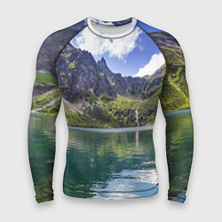 Рашгард мужской Прозрачное горное озеро, цвет: 3D-принт