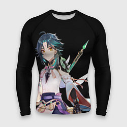 Рашгард мужской Адепт Сяо - Минимализм, цвет: 3D-принт