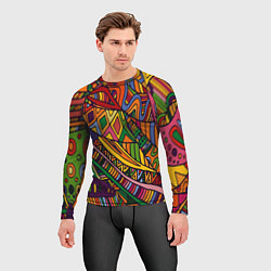 Рашгард мужской Психоделический узор, цвет: 3D-принт — фото 2