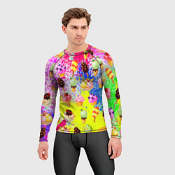 Рашгард мужской Вкусные Мороженки, цвет: 3D-принт — фото 2