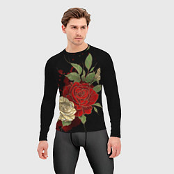 Рашгард мужской Прекрасные розы, цвет: 3D-принт — фото 2