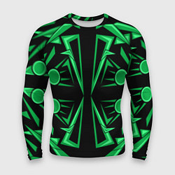 Рашгард мужской Геометрический узор зеленый geometric, цвет: 3D-принт