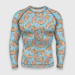 Рашгард мужской Сердце и наручники, цвет: 3D-принт