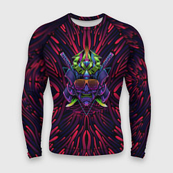 Рашгард мужской Разноцветный Самурай, цвет: 3D-принт