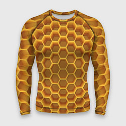 Рашгард мужской Volumetric honeycombs, цвет: 3D-принт