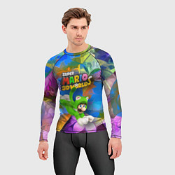 Рашгард мужской Luigi cat - Super Mario 3D World - Nintendo, цвет: 3D-принт — фото 2