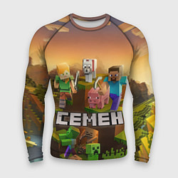 Рашгард мужской Семен Minecraft, цвет: 3D-принт