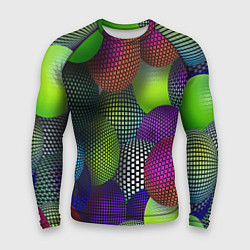 Рашгард мужской Трехмерные разноцветные шары, цвет: 3D-принт