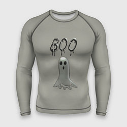Рашгард мужской Серый призрак BOO, цвет: 3D-принт