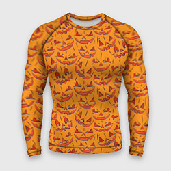 Рашгард мужской Halloween Pumpkin Pattern, цвет: 3D-принт
