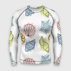 Рашгард мужской Морские обитатели, цвет: 3D-принт