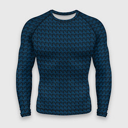 Рашгард мужской Текстура Серьёзный сине-чёрный, цвет: 3D-принт