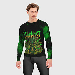 Рашгард мужской Slipknot green satan, цвет: 3D-принт — фото 2