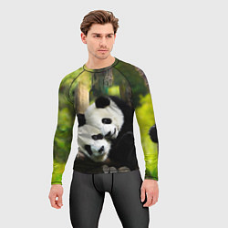 Рашгард мужской Влюблённые панды, цвет: 3D-принт — фото 2