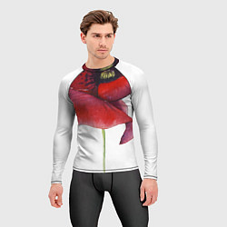 Рашгард мужской Цветок мак, цвет: 3D-принт — фото 2