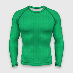 Мужской рашгард Зеленый вязаный свитер