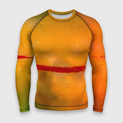 Рашгард мужской Оранжевый туман и красная краска, цвет: 3D-принт