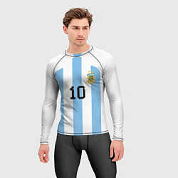 Рашгард мужской Месси Аргентина ЧМ 2022, цвет: 3D-принт — фото 2