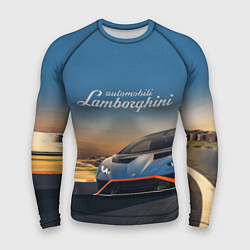 Рашгард мужской Lamborghini Huracan STO - car racing, цвет: 3D-принт