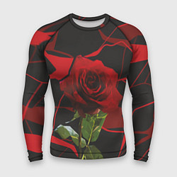 Рашгард мужской Одинокая красная роза, цвет: 3D-принт
