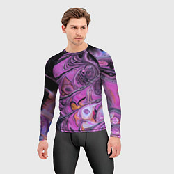 Рашгард мужской Фиолетовые краски и камни, цвет: 3D-принт — фото 2