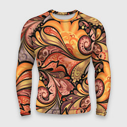 Рашгард мужской Multicolored branching floral patterns, цвет: 3D-принт