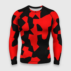 Рашгард мужской Черно-красный авторский арт, цвет: 3D-принт