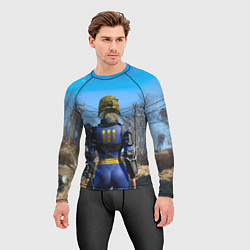 Рашгард мужской Vault 111 suit at Fallout 4 Nexus, цвет: 3D-принт — фото 2