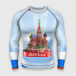 Рашгард мужской Кремль Москва, цвет: 3D-принт