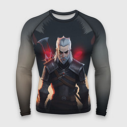 Рашгард мужской The Witcher and wolf, цвет: 3D-принт