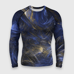 Рашгард мужской Синяя абстракция, цвет: 3D-принт