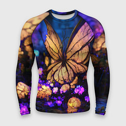 Рашгард мужской Цветок бабочка midjouney, цвет: 3D-принт