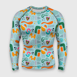 Рашгард мужской Geometric pattern, цвет: 3D-принт