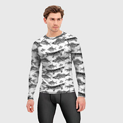 Рашгард мужской Паттерн на каждый день о рыбалке, цвет: 3D-принт — фото 2