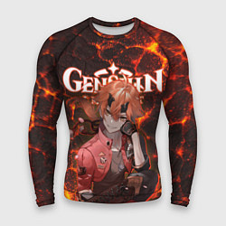 Рашгард мужской Тома на фоне раскаленной лавы, цвет: 3D-принт