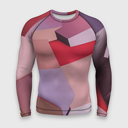 Рашгард мужской Розовое абстрактное множество кубов, цвет: 3D-принт